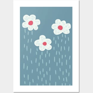 Raining Flowery Clouds Posters and Art